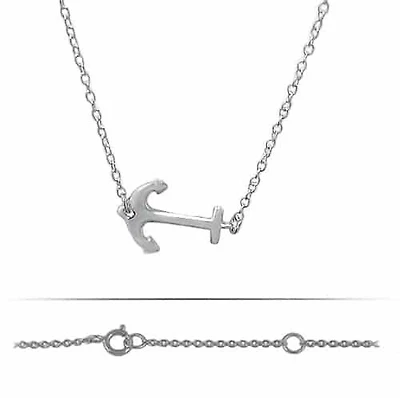 Sterling Silver With Rhodium, Anchor (14X10mm) Charm