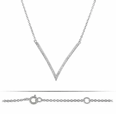 Sterling Silver With Rhodium, V (29mm) Charm