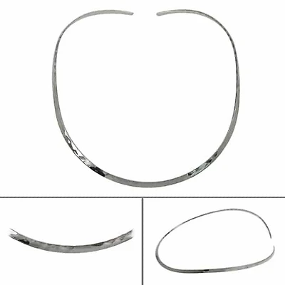 Sterling Silver, Round, Flat Oval Shape Choker With Hammered Finish. Approx Size: 4.5mm Width