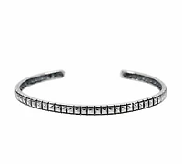 Sterling Silver, Pyramid Bangle, 4.5mm Width