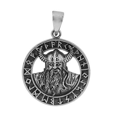 Sterling Silver, Viking Warrior Pendant