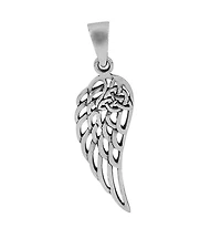 Sterling Silver, 32X13mm Angel’S Wing Pendant With Celtic Knot