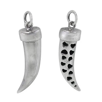 Sterling Silver Horn Pendant, 34X10mm Frame