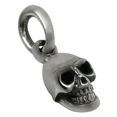 Sterling Silver, Smooth Skull Shape Pendant With Detail Curving. Approx Pendant Size: 14mm L X 9mm W