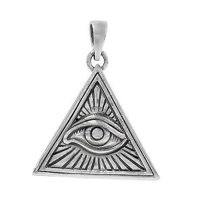 Sterling Silver, Eye Of Providence Pendant, 25X28mm Frame