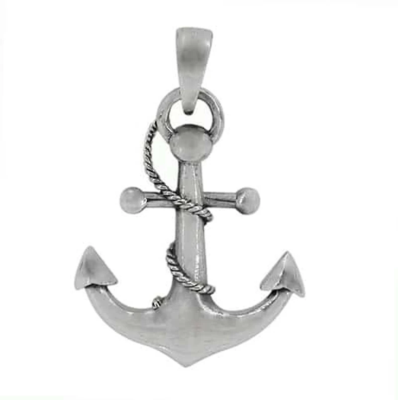 Sterling Silver Anchor Pendant, 32X25m Frame