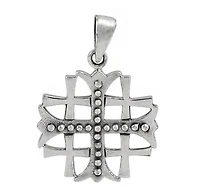 Sterling Silver Jerusalem Cross Pendant