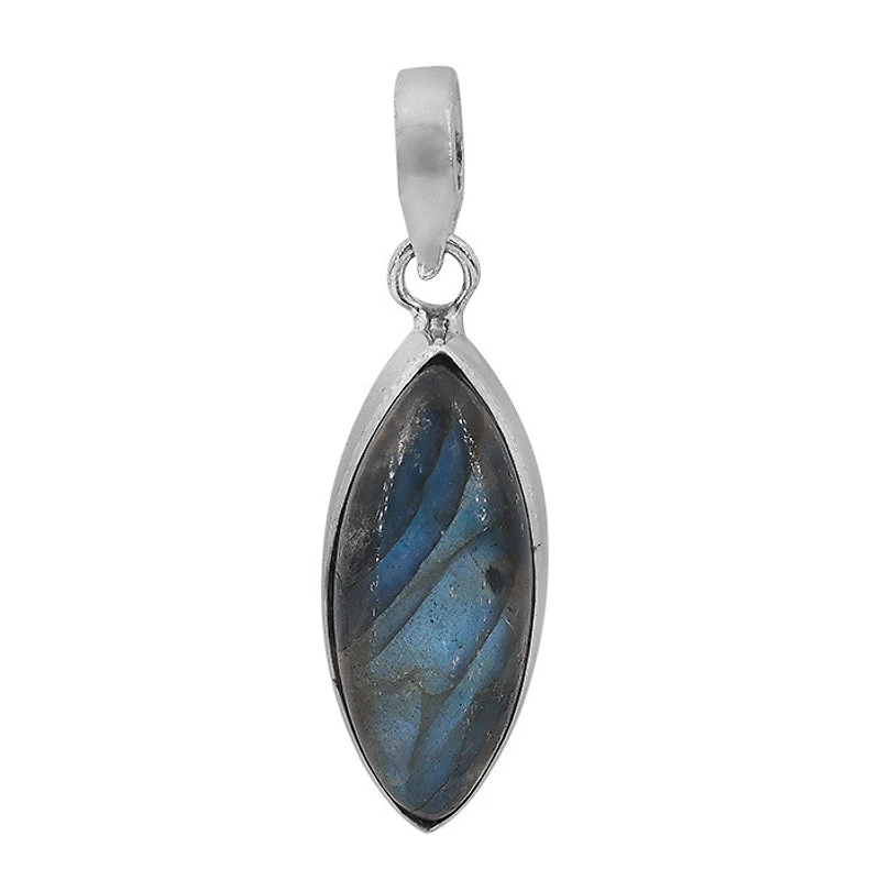 Sterling Silver With Rhodium, 11X14mm Australian Opal Pendant
