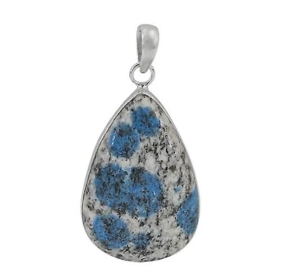 Sterling Silver With Rhodium Stone Pendant, 40X26mm(Stone). Colour And Size May Vary