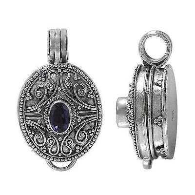 Sterling Silver, 20X16mm Prayer Box Pendant