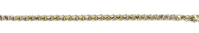 10K Mini Heart Yellow & White Gold Bracelet