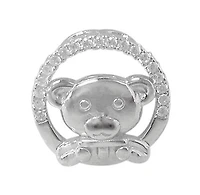 Rhodium Plated On Sterling Silver