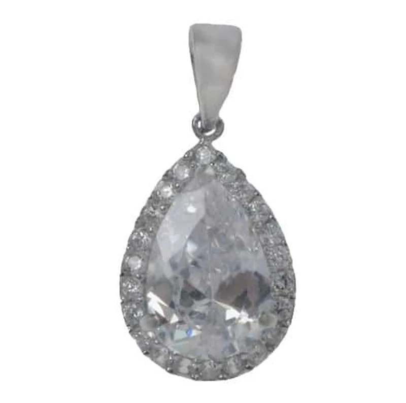 Rhodium Plated On Sterling Silver, Fancy Style