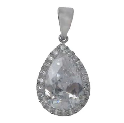 Rhodium Plated On Sterling Silver, Fancy Style