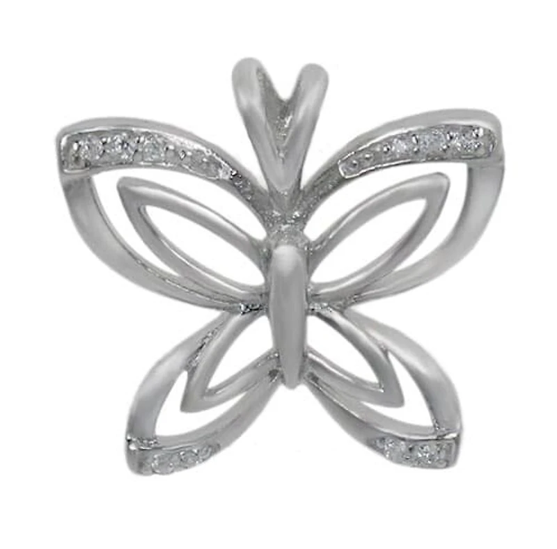 Rhodium Plated On Sterling Silver