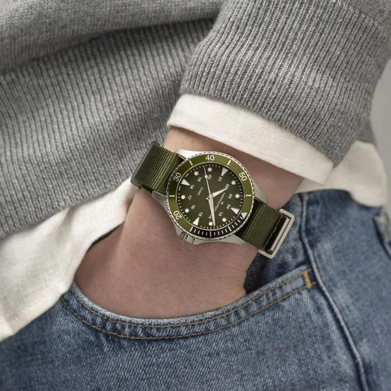 Hamilton Khaki Navy H82241961 | Swiss Automatic Watch | Kavar Jewellers Brampton