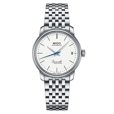 Mido Baroncelli Heritage 33 MM White Dial Automatic M027.207.11.010.00