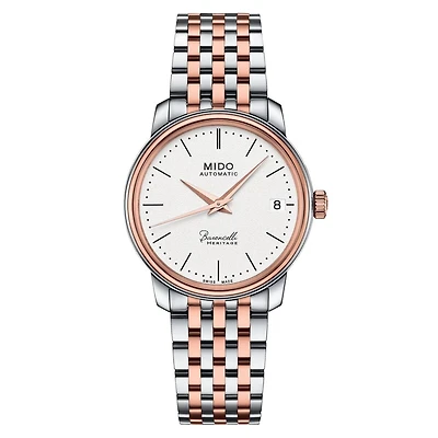 Mido Baroncelli Heritage 33 MM White Dial Automatic M027.207.22.010.00