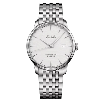 Mido Baroncelli Chronometer 40 MM Silver Dial Automatic M027.408.11.031.00