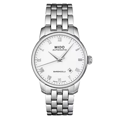 Mido Baroncelli Tradition 38 MM White Dial Automatic M8600.4.26.1