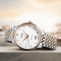 Mido Baroncelli Big Date 40 MM White Dial Automatic M027.426.22.018.00