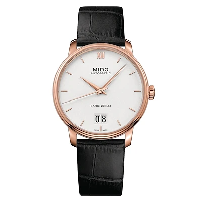 Mido Baroncelli Big Date 40 MM White Dial Automatic M027.426.36.018.00