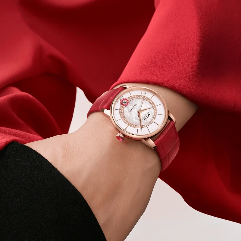 Mido Baroncelli Lady Necklace 33 MM Mother of Pearl Dial Automatic M037.807.36.031.01