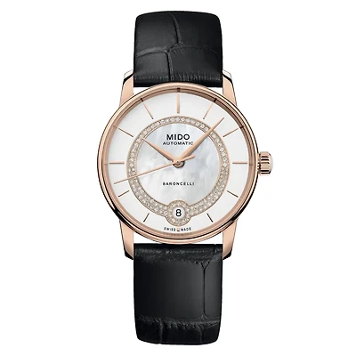 Mido Baroncelli Lady Necklace 33 MM Mother of Pearl Dial Automatic M037.807.36.031.00