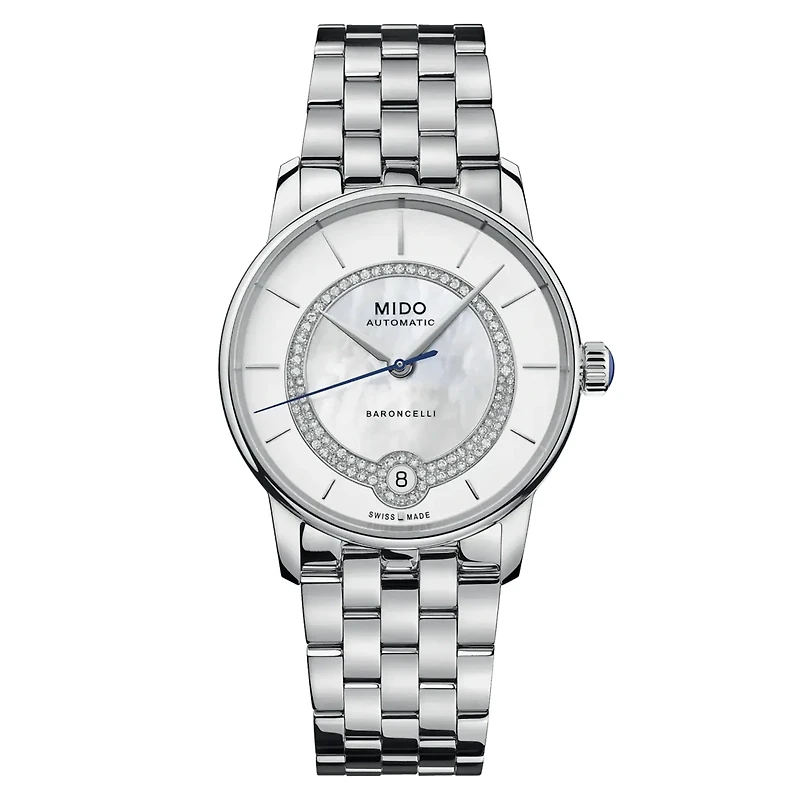 Mido Baroncelli Lady Necklace 33 MM Mother of Pearl Dial Automatic M037.807.11.031.00