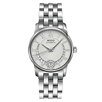 Mido Baroncelli Diamonds 33 MM Silver Dial Automatic M007.207.11.038.00