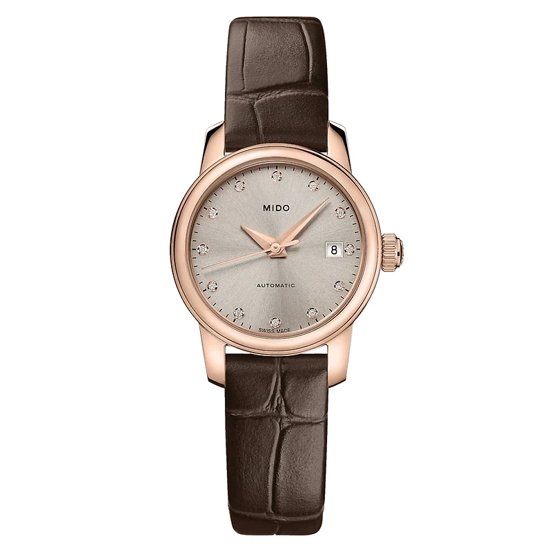 Mido Baroncelli Lady Twenty Five 25 MM Grey Dial Automatic M039.007.36.076.00