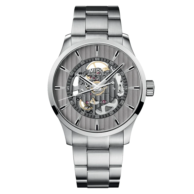 Mido Multifort Skeleton Vertigo 42 MM Grey Dial Automatic M038.436.11.031.00