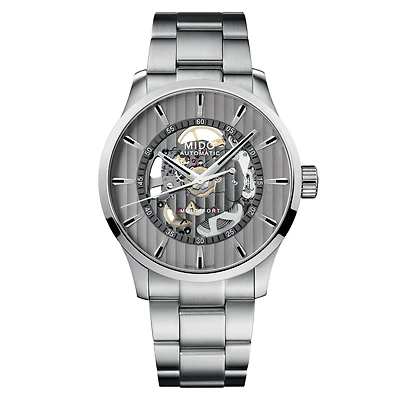 Mido Multifort Skeleton Vertigo 42 MM Grey Dial Automatic M038.436.11.031.00