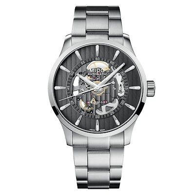 Mido Multifort Skeleton Vertigo 42 MM Grey Dial Automatic M038.436.11.061.00