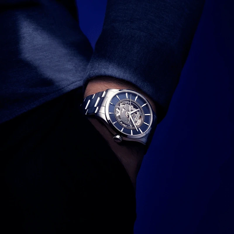 Mido Multifort Skeleton Vertigo 42 MM Blue Dial Automatic M038.436.11.041.00