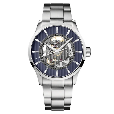 Mido Multifort Skeleton Vertigo 42 MM Blue Dial Automatic M038.436.11.041.00