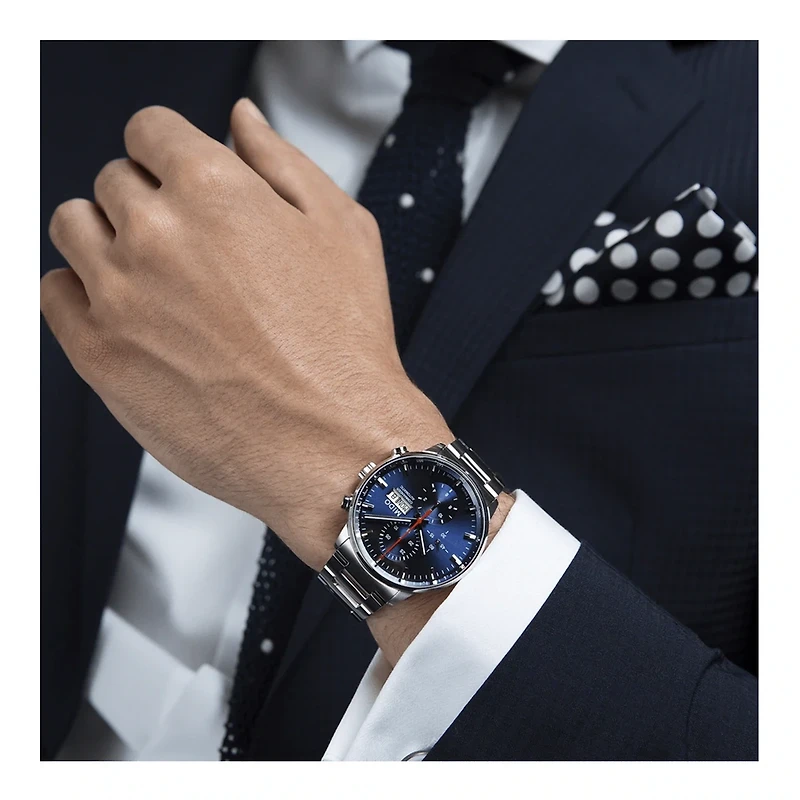 Mido Commander Chronograph 43 MM Blue Dial Automatic M016.414.11.041.00