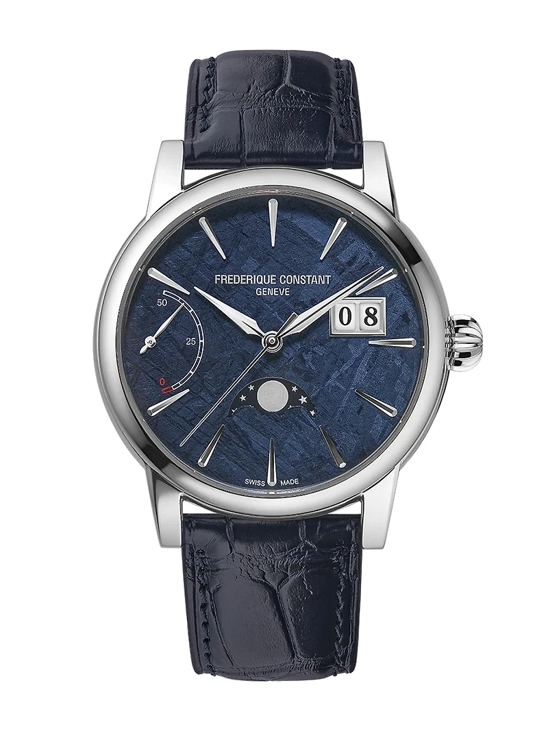 Manufacture Classic Power Reserve Big Date 40MM Blue Meteorite Dial Automatic FC-735MT3HPT