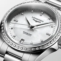 Conquest White Mother of Pearl Dial 34MM Automatic L34300876
