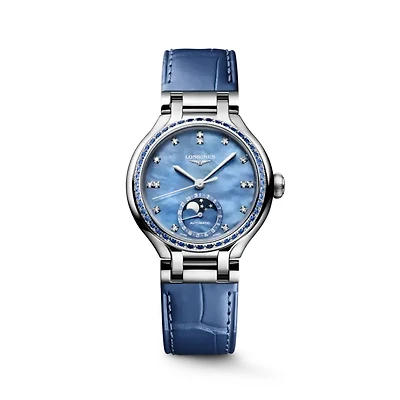 Longines PrimaLuna Blue Dial 34MM Automatic Moonphase L81260972