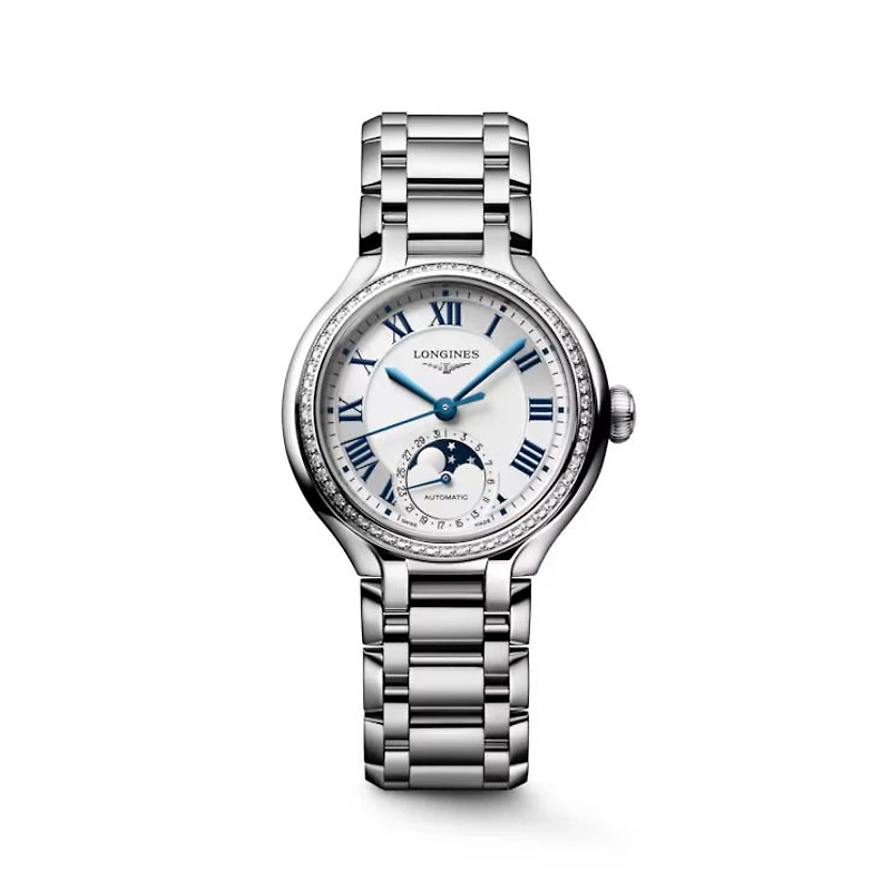 Longines PrimaLuna Silver Dial 34MM Automatic Moonphase L81260716