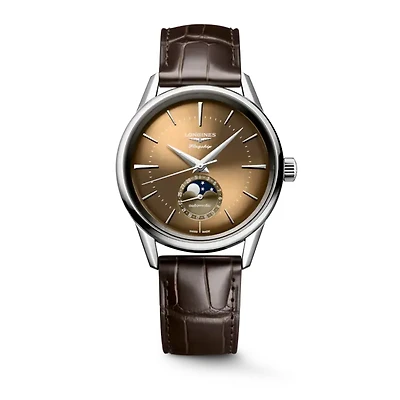 Longines Flagship Heritage Moonphase Brown Dial 39MM Automatic L48154622