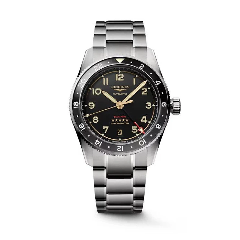 Longines Spirit Zulu Time Titanium Black Dial 39 MM Automatic L38021536