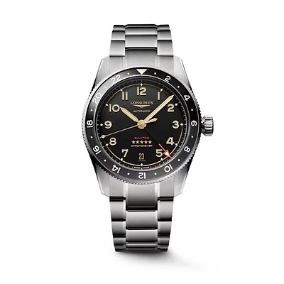 Longines Spirit Zulu Time Titanium Black Dial 39 MM Automatic L38021536