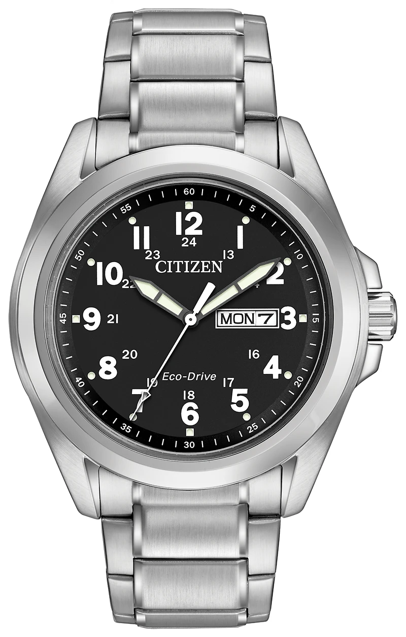 Citizen Chandler Black Dial 43MM Eco-Drive AW0050-82E