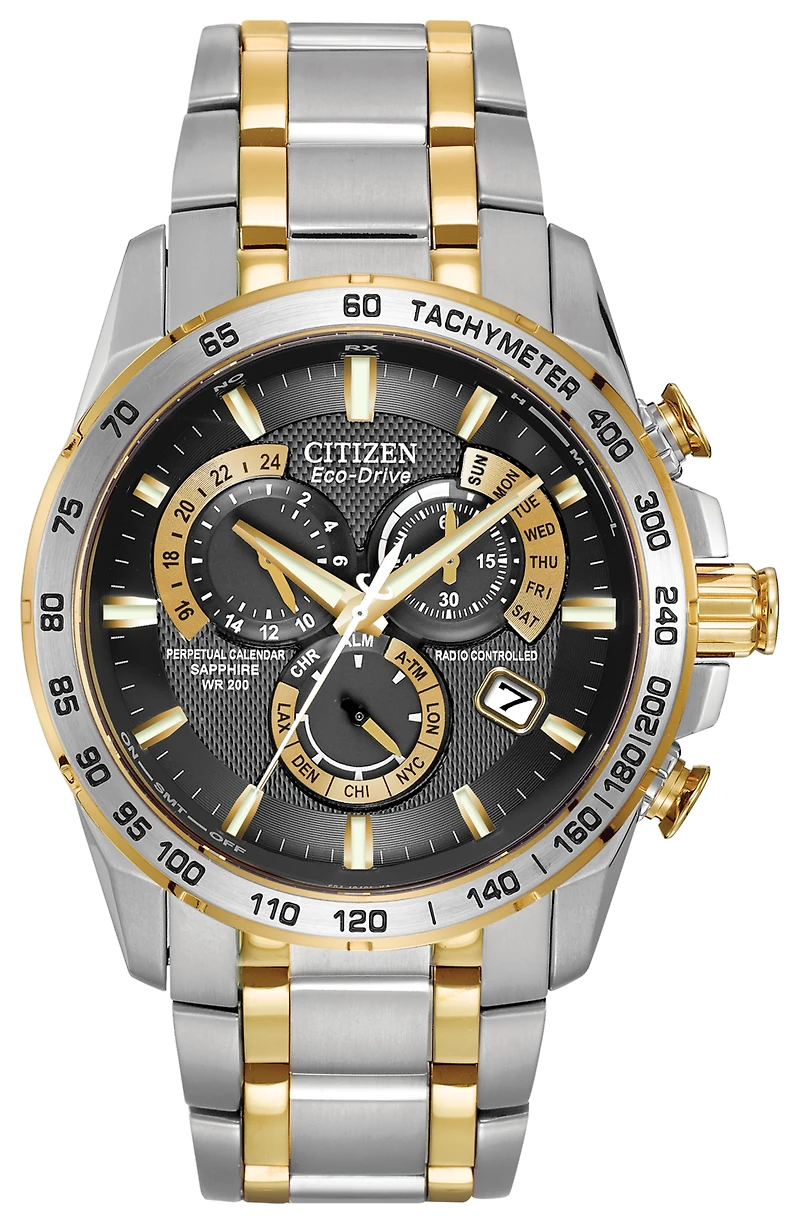 Citizen Perpetual Chrono A-T Black Dial 42MM Eco-Drive AT4004-52E