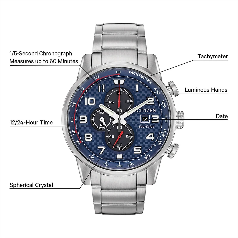 Primo Blue Dial 45MM Eco-Drive CA0680-57L