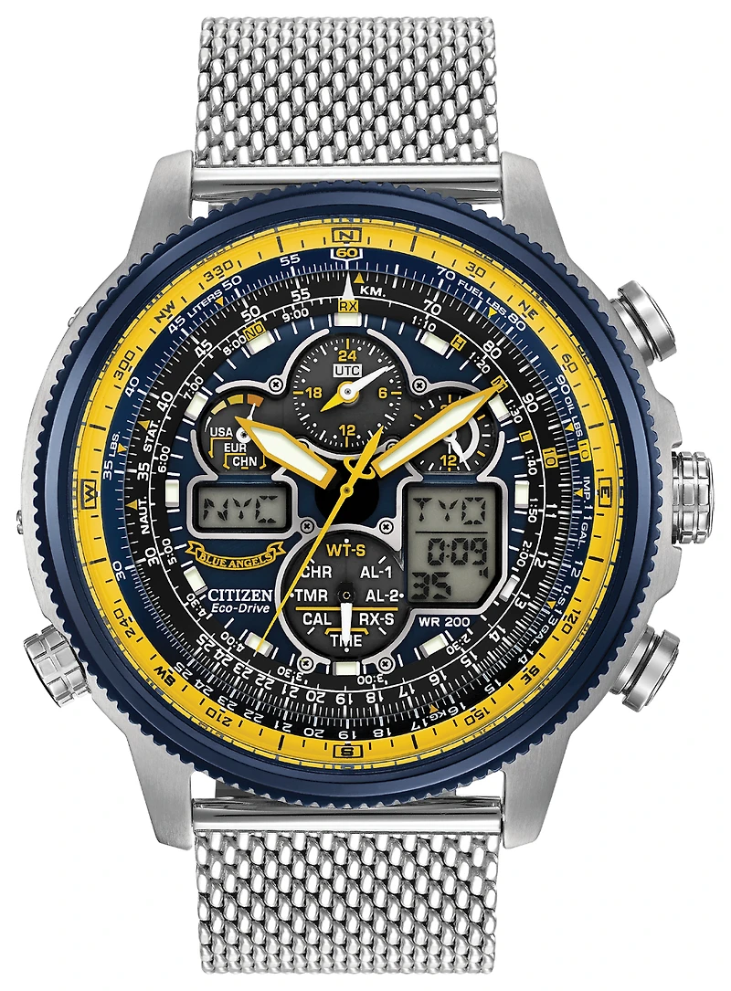 Navihawk A-T Blue Angels Blue Dial 48MM Eco-Drive JY8031-56L