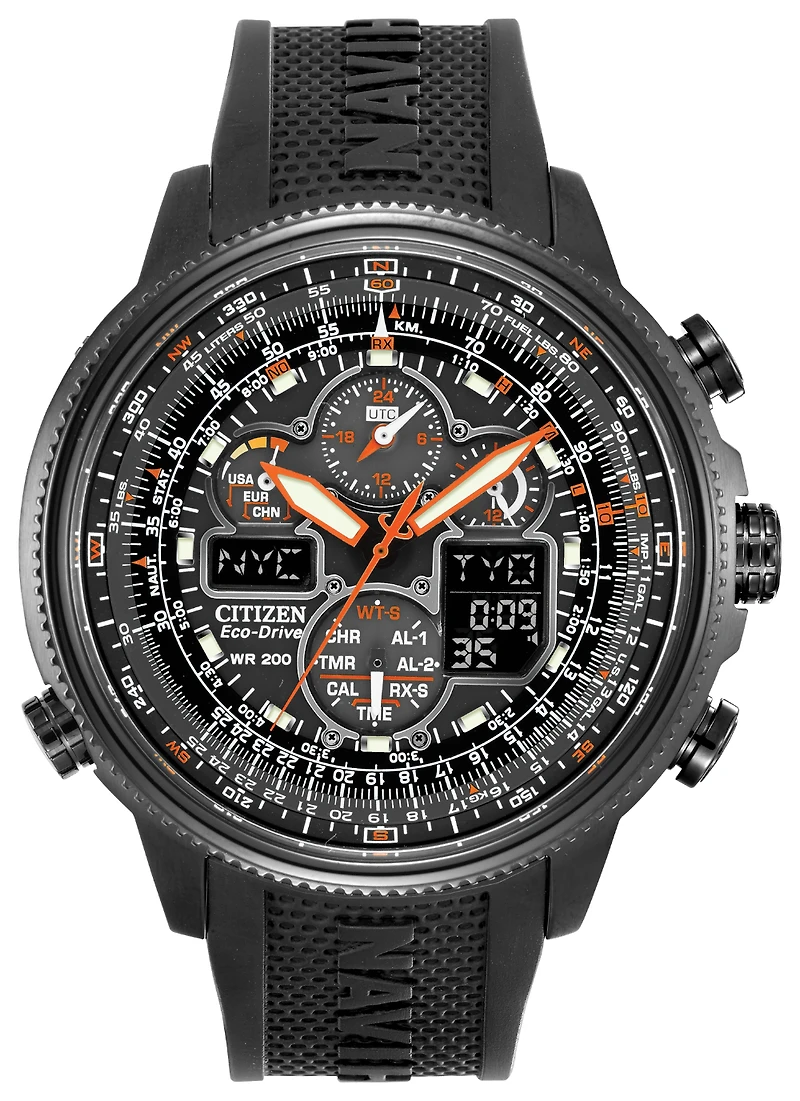 Promaster Navihawk A-T Black Dial 48MM Eco-Drive JY8035-04E