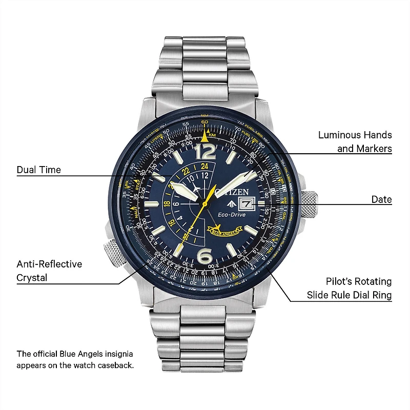 Blue Angels Nighthawk Blue Dial 42MM Eco-Drive BJ7006-56L
